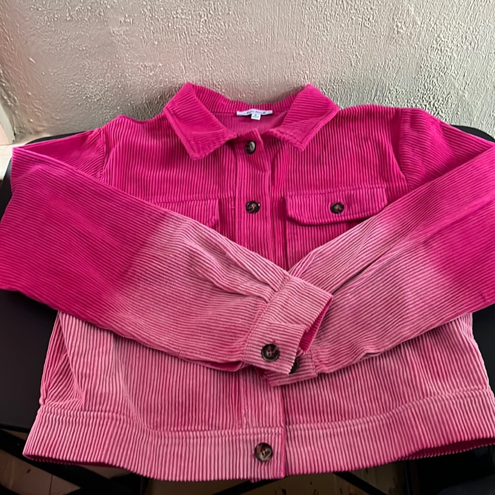 White birch corduroy ombré jacket